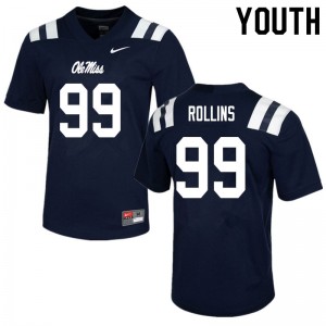 Youth DeSanto Rollins Navy Rebels College Football #99 Jersey 832306-668