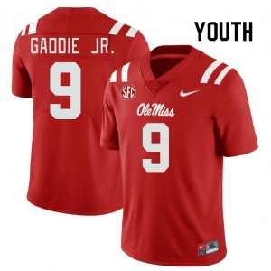 Youth DeShawn Gaddie Jr. Red Ole Miss College Football #9 Jersey 715146-561