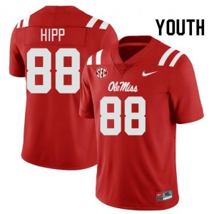 Youth Dillon Hipp Red Ole Miss College Football #88 Jersey 455130-938
