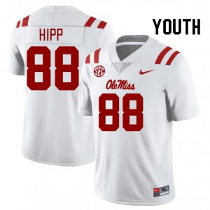Youth Dillon Hipp White Rebels College Football #88 Jersey 340393-953
