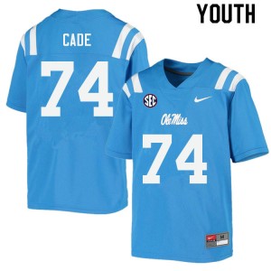 Youth Erick Cade Powder Blue Ole Miss College Football #74 Jersey 827604-419