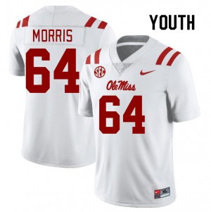 Youth Ethan Morris White Ole Miss Rebels College Football #64 Jersey 662341-136