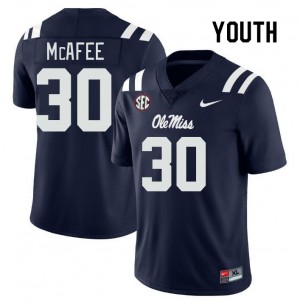 Youth Fred McAfee Navy Ole Miss Rebels College Football #30 Jersey 424453-521