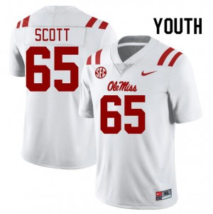 Youth Gerquan Scott White University of Mississippi College Football #65 Jersey 936926-776