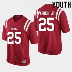Youth Henry Parrish Jr. Red Rebels College Football #25 Jersey 124100-378