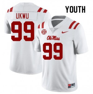 Youth Isaac Ukwu White Ole Miss Rebels College Football #99 Jersey 955064-651