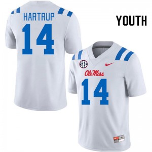 Youth Izaiah Hartrup White Rebels 2024 New College Football #14 Jersey 350544-258