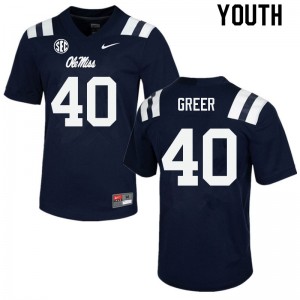 Youth Jack Greer Navy Rebels College Football #40 Jersey 823983-765