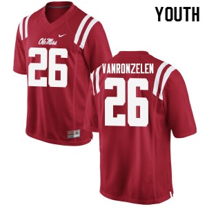 Youth Jake VanRonzelen Red Ole Miss College Football #26 Jersey 822839-458