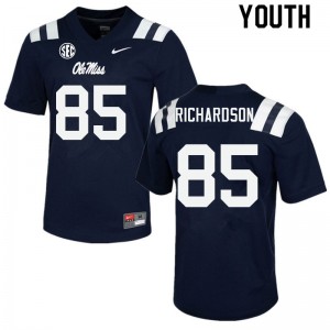 Youth Jamar Richardson Navy Ole Miss College Football #85 Jersey 195384-338
