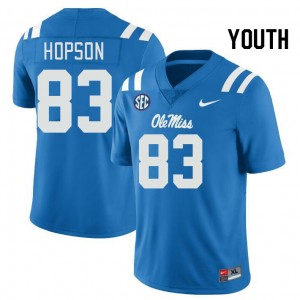 Youth Jarnorris Hopson Powder Blue University of Mississippi College Football #83 Jersey 623283-213