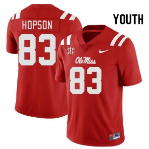 Youth Jarnorris Hopson Red Ole Miss Rebels College Football #83 Jersey 809302-767