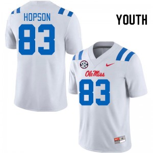 Youth Jarnorris Hopson White Rebels 2024 New College Football #83 Jersey 948941-717
