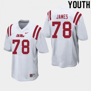 Youth Jeremy James White Rebels College Football #78 Jersey 536856-956