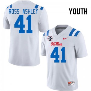 Youth John Ross Ashley White Rebels 2024 New College Football #41 Jersey 358954-628