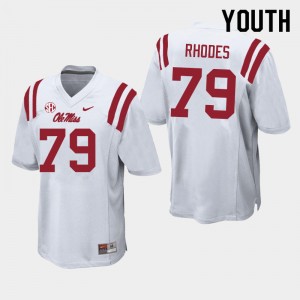 Youth Jordan Rhodes White University of Mississippi College Football #79 Jersey 272559-284