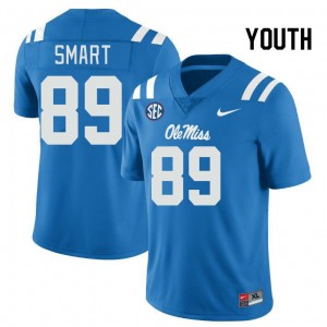Youth Jordan Smart Powder Blue Ole Miss College Football #89 Jersey 461903-881