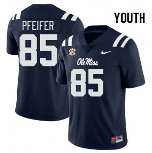 Youth Joshua Pfeifer Navy Ole Miss College Football #85 Jersey 390664-761