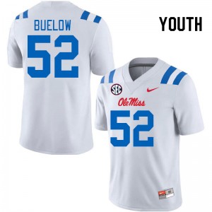 Youth Julius Buelow White Rebels 2024 New College Football #52 Jersey 587295-999