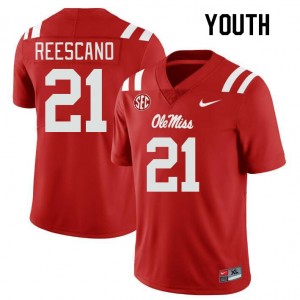 Youth Kedrick Reescano Red Rebels College Football #21 Jersey 451660-348