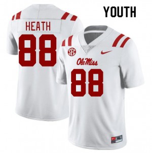 Youth Kyirin Heath White Rebels College Football #88 Jersey 529810-448