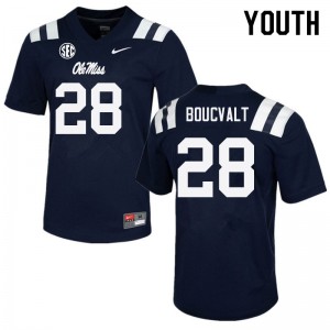 Youth Lex Boucvalt Navy Ole Miss College Football #28 Jersey 216374-935