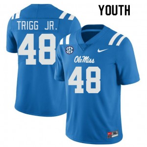 Youth Mark Trigg Jr. Powder Blue Ole Miss Rebels College Football #48 Jersey 310531-610