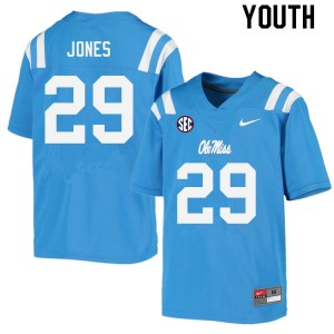 Youth Matt Jones Powder Blue Ole Miss College Football #29 Jersey 331267-768