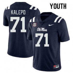 Youth Nate Kalepo Navy Rebels College Football #71 Jersey 648798-746