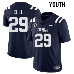 Youth Nick Cull Navy University of Mississippi College Football #29 Jersey 597939-886