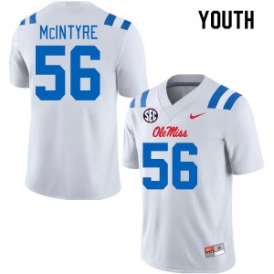 Youth Reece McIntyre White Ole Miss 2024 New College Football #56 Jersey 647729-781