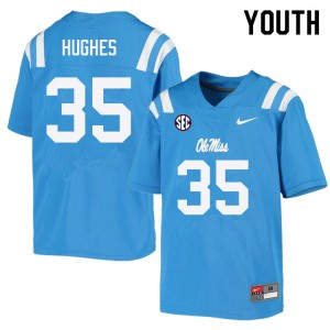 Youth Reginald Hughes Powder Blue Ole Miss College Football #35 Jersey 479617-315