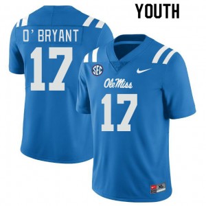 Youth Richard O'Bryant Powder Blue Ole Miss Rebels College Football #17 Jersey 110175-546