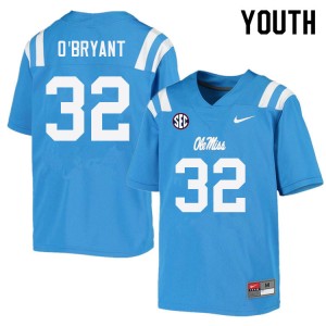 Youth Richard O'Bryant Powder Blue Rebels College Football #32 Jersey 514188-327