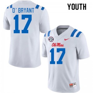 Youth Richard O'Bryant White University of Mississippi 2024 New College Football #17 Jersey 302809-159