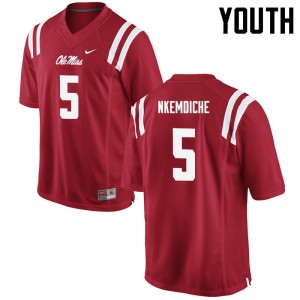 Youth Robert Nkemdiche Red University of Mississippi College Football #5 Jersey 860322-581