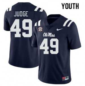 Youth Sean Judge Navy Ole Miss College Football #49 Jersey 672592-690