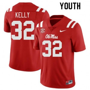 Youth Torian Kelly Red Ole Miss College Football #32 Jersey 447587-844
