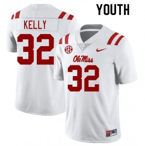 Youth Torian Kelly White Ole Miss Rebels College Football #32 Jersey 596660-752