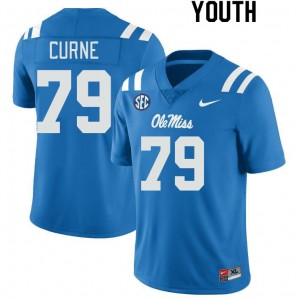 Youth Victor Curne Powder Blue Rebels College Football #79 Jersey 792188-894