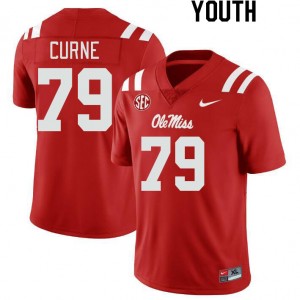 Youth Victor Curne Red University of Mississippi College Football #79 Jersey 354850-148