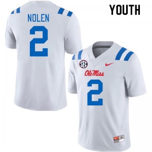 Youth Walter Nolen White Rebels 2024 New College Football #2 Jersey 399933-125