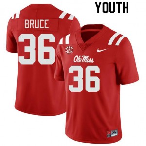Youth Zamari Bruce Red Rebels College Football #36 Jersey 499637-119