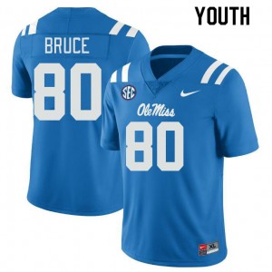 Youth Zamari Bruce Powder Blue Ole Miss College Football #80 Jersey 546703-712