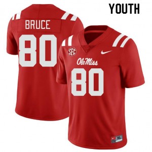 Youth Zamari Bruce Red Ole Miss College Football #80 Jersey 660780-443